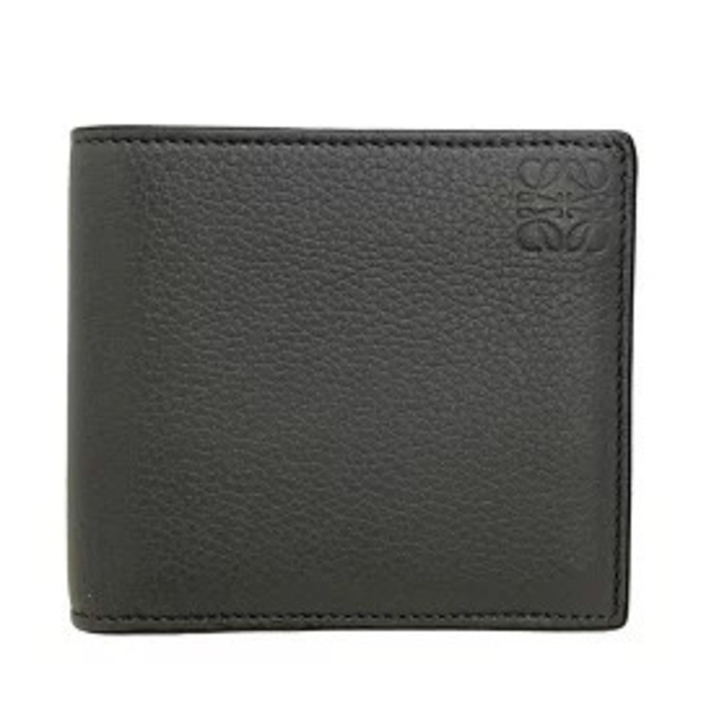 Loewe Bifold Wallet Billfold Dark Gray Leather